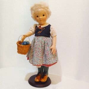 Rare Wright Steiff Kinder Sophie Doll Vermont Felt 17" 203/500 Vintage